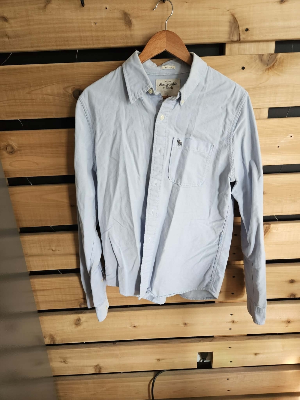 Abercrombie & Fitch Light Blue Button-Down Oxford Shirt